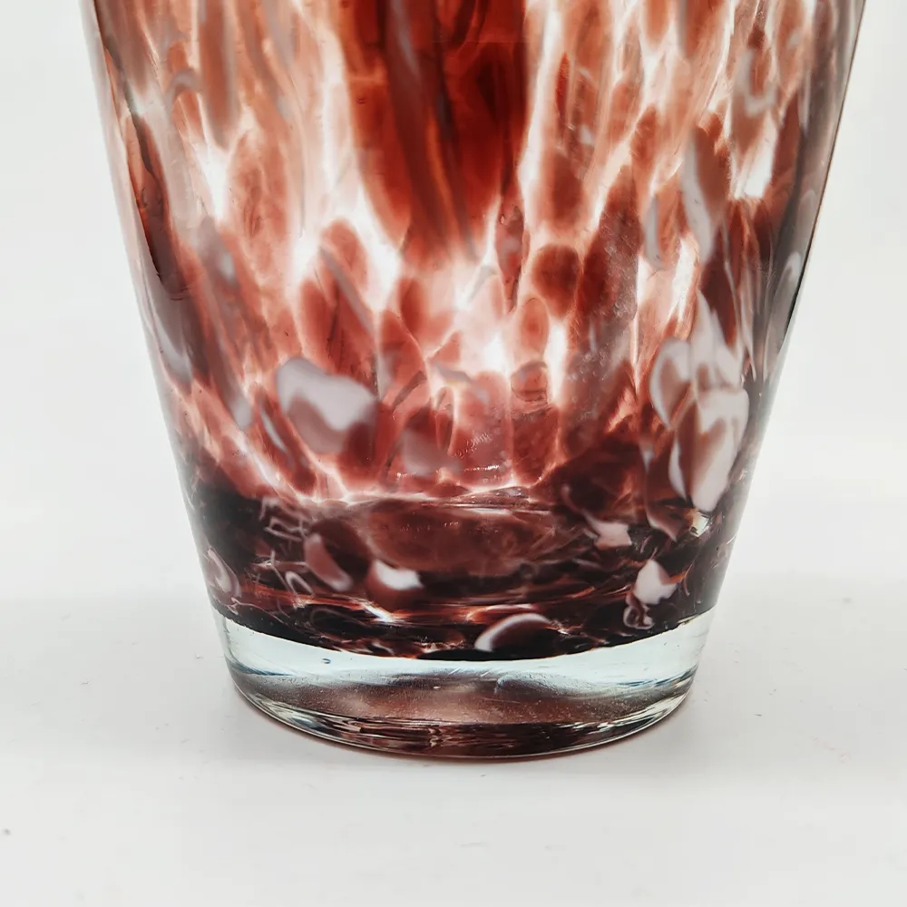 Vintage Pair Of Hand Made Vases In Murano Glass   1960s photo vinterior