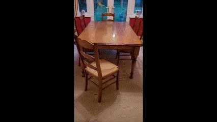 Oak Dining Room Table By Stewart Linford, And 6 Chairs photo 1250.0