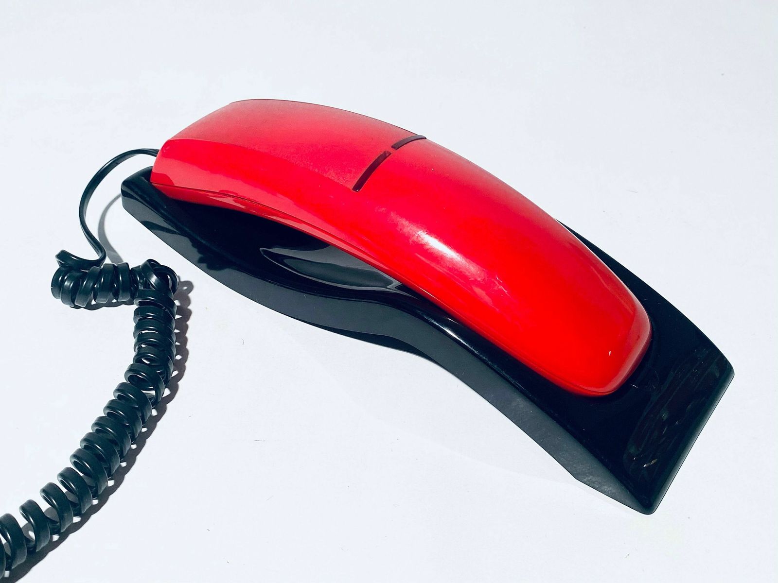 1980s Red Home Telephone Voile Matra / Vintage French Design