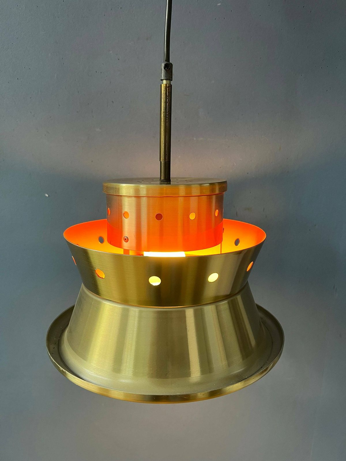 Metallic Doria Leuchten Space Age Hanglamp photo furniture