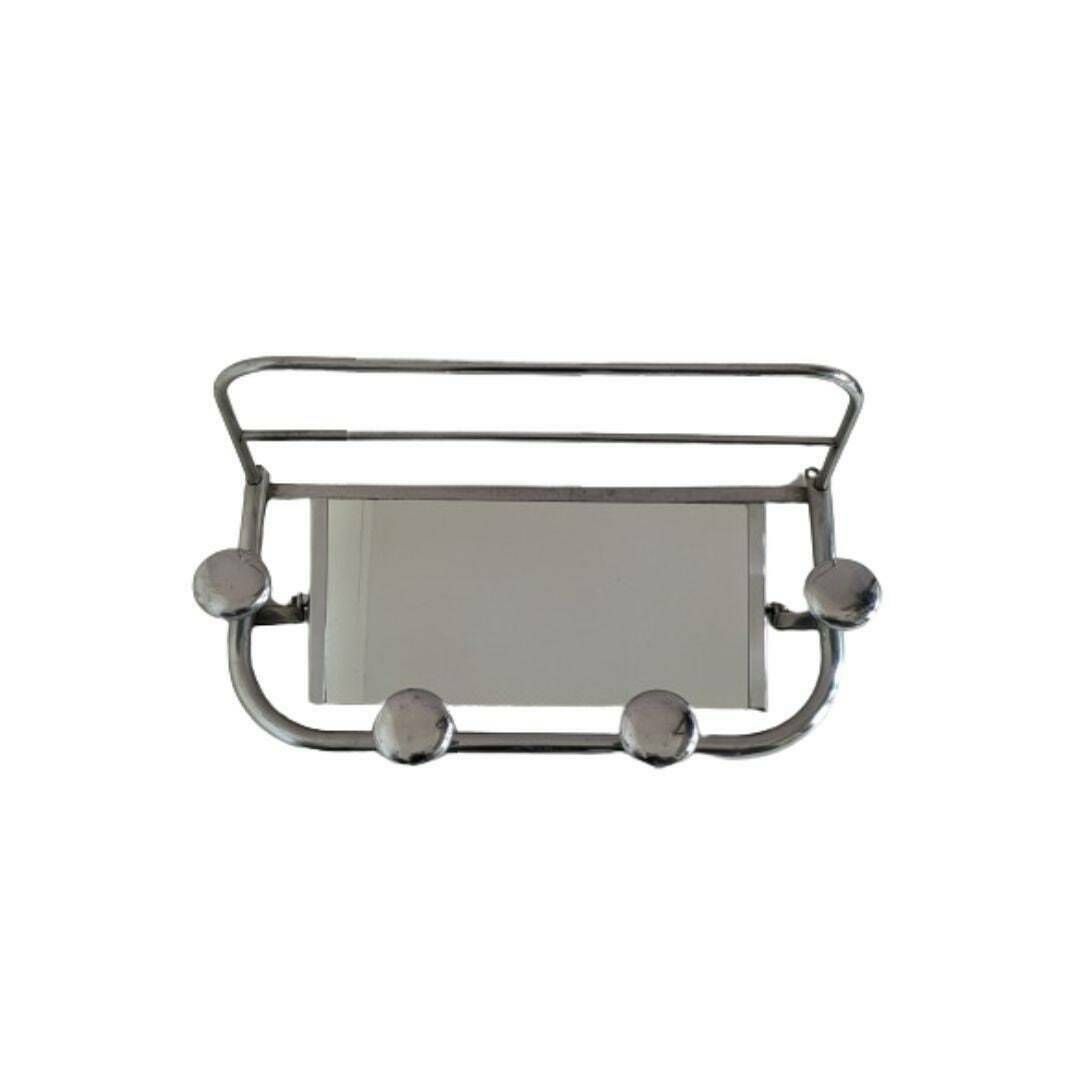 Vintage Aluminum Coat Rack   Luggage Rack   Hat Rack   1940s   France