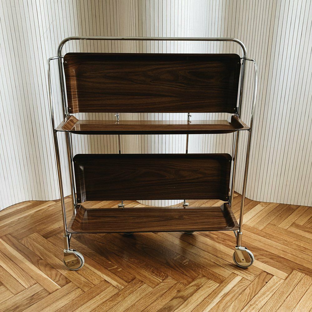 photo vintage Mid Century Modern German Bar Cart, 1970s