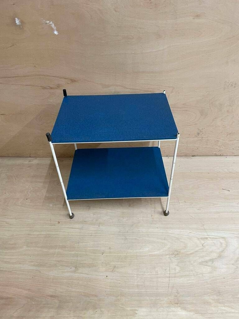 Vintage Retro Mid Century 2 Shelves Drinks Trolley Metal Frame Castors Shelves Will Need Courier Or Collection Only   Please Read Full Desc photo furniture