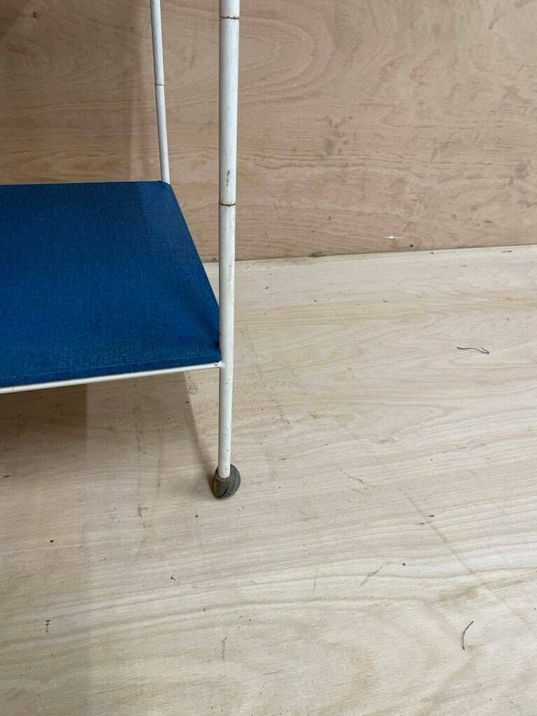 Vintage Retro Mid Century 2 Shelves Drinks Trolley Metal Frame Castors Shelves Will Need Courier Or Collection Only   Please Read Full Desc photo vinterior