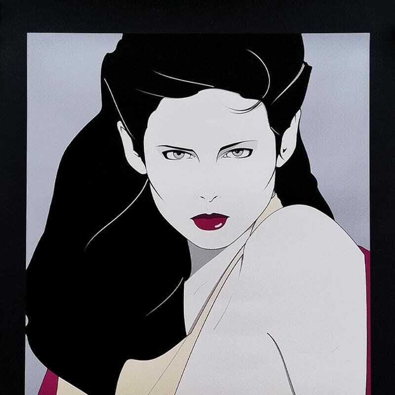 1980s Original Gorgeous Patrick Nagel "The Book" Lithograph. photo for sale