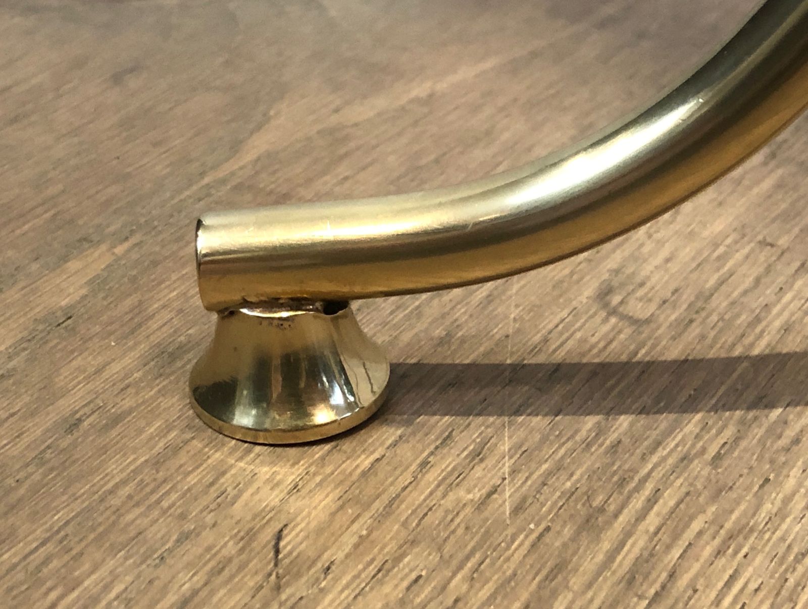 photo vintage Brass Parquet Floor Lamp In The Taste Of Maison Jansen