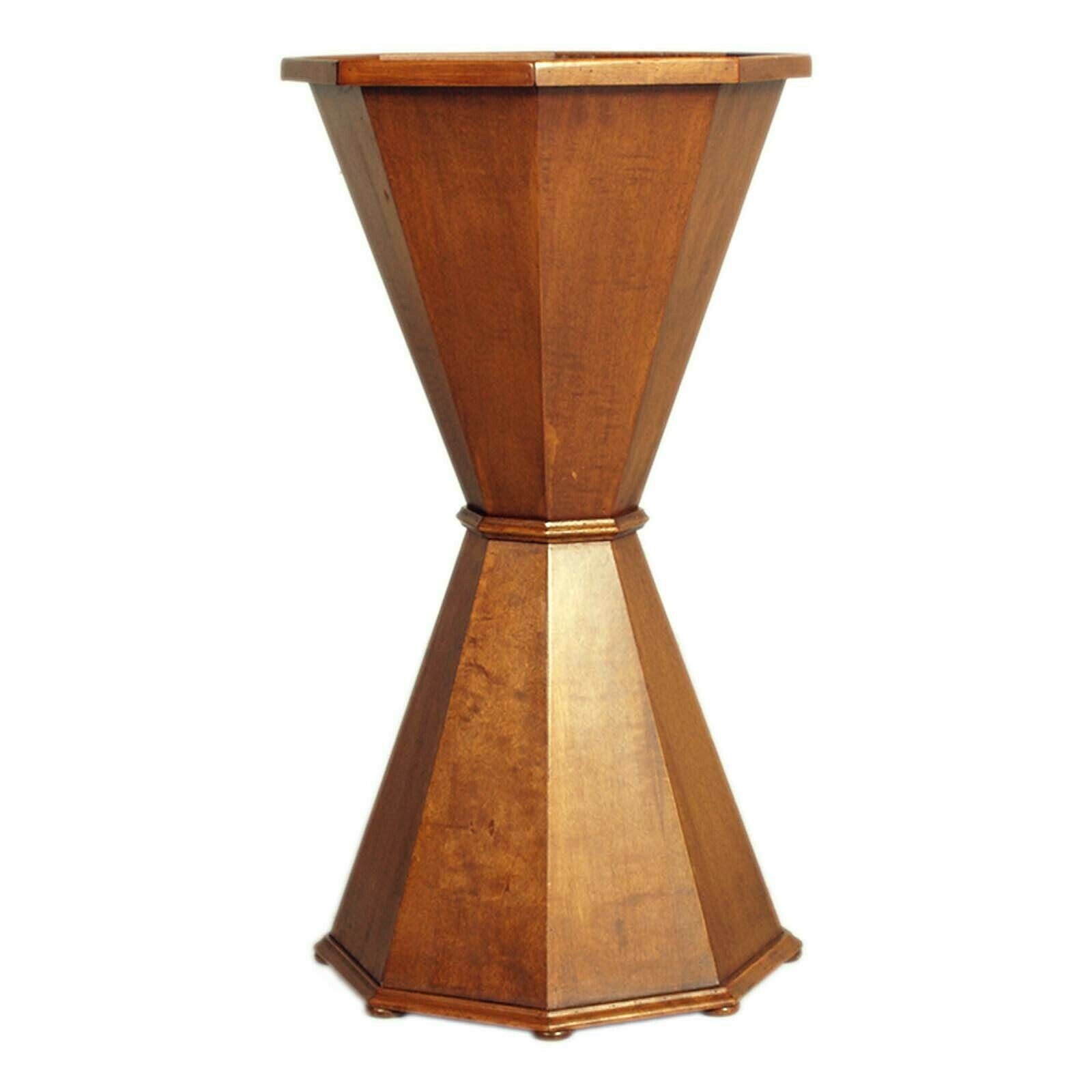 Hourglass Shaped Masonic Column In 1930s Wax Polished Walnut