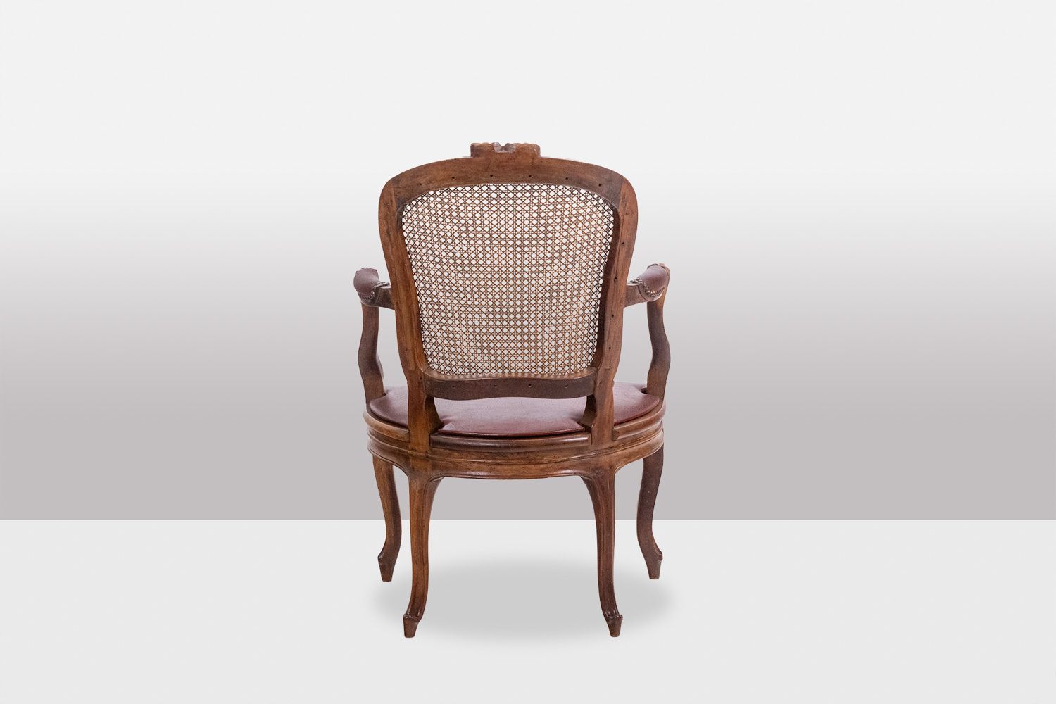 Pair Of “Cabriolet” Armchairs In Walnut And Canework. Louis XV Period. Ls5209325 photo Furniture