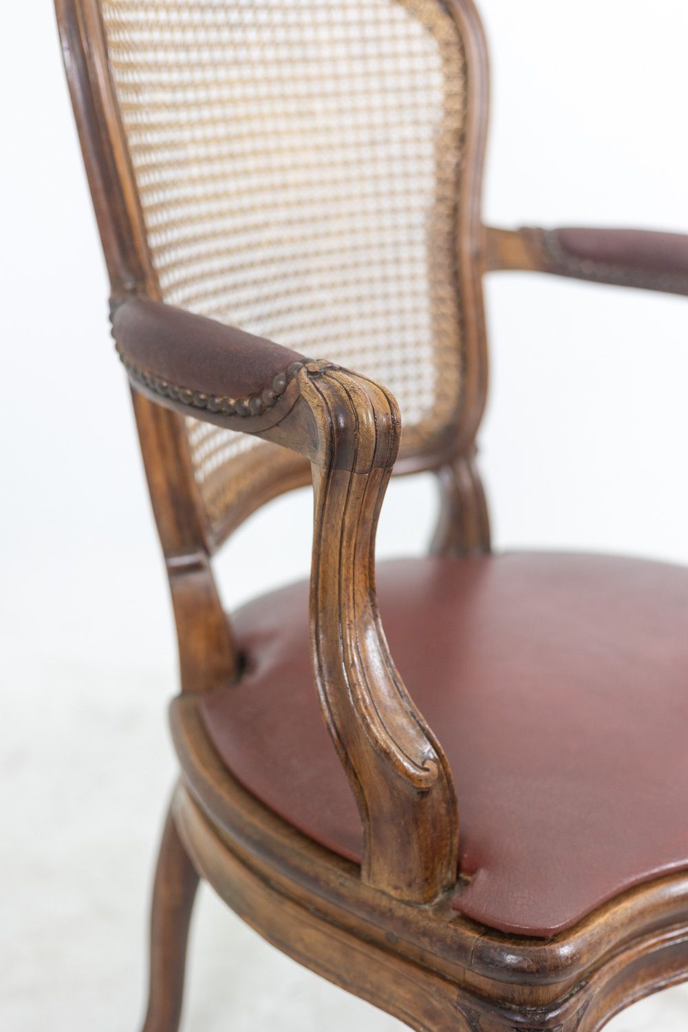 2150.0 Pair Of “Cabriolet” Armchairs In Walnut And Canework. Louis XV Period. Ls5209325 photo