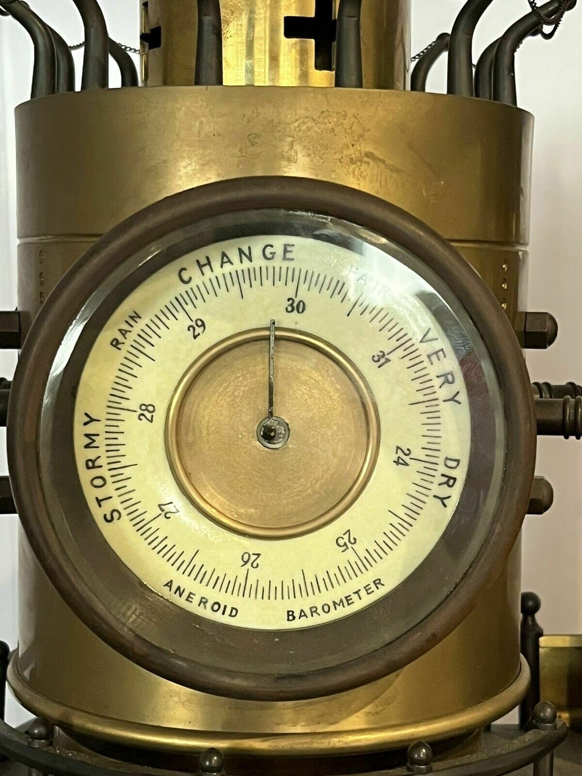 photo for sale Submarine Novelty Brass And Metal Industrial Exhibition Clock Huge In Size