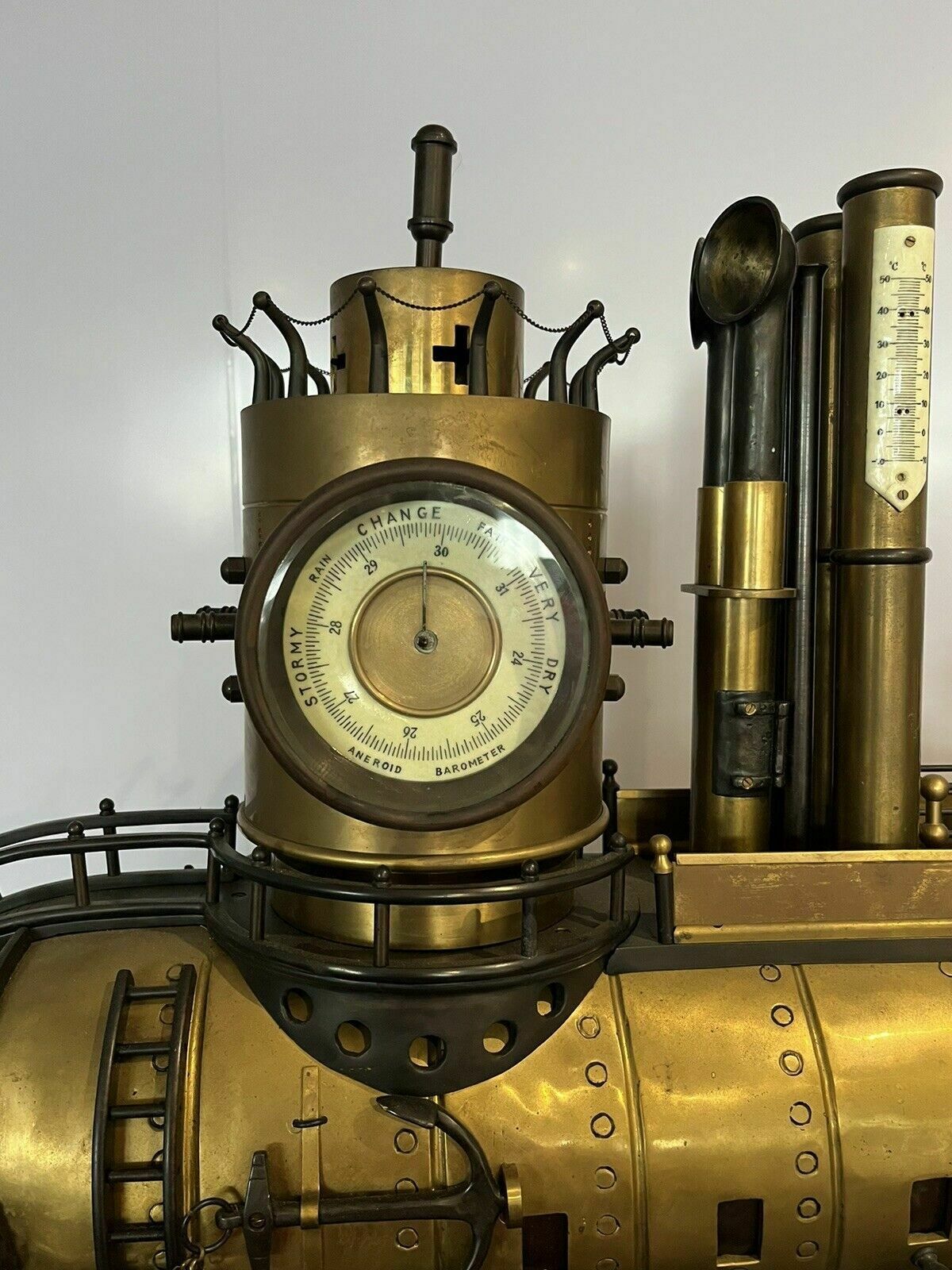 Home Decor Submarine Novelty Brass And Metal Industrial Exhibition Clock Huge In Size photo