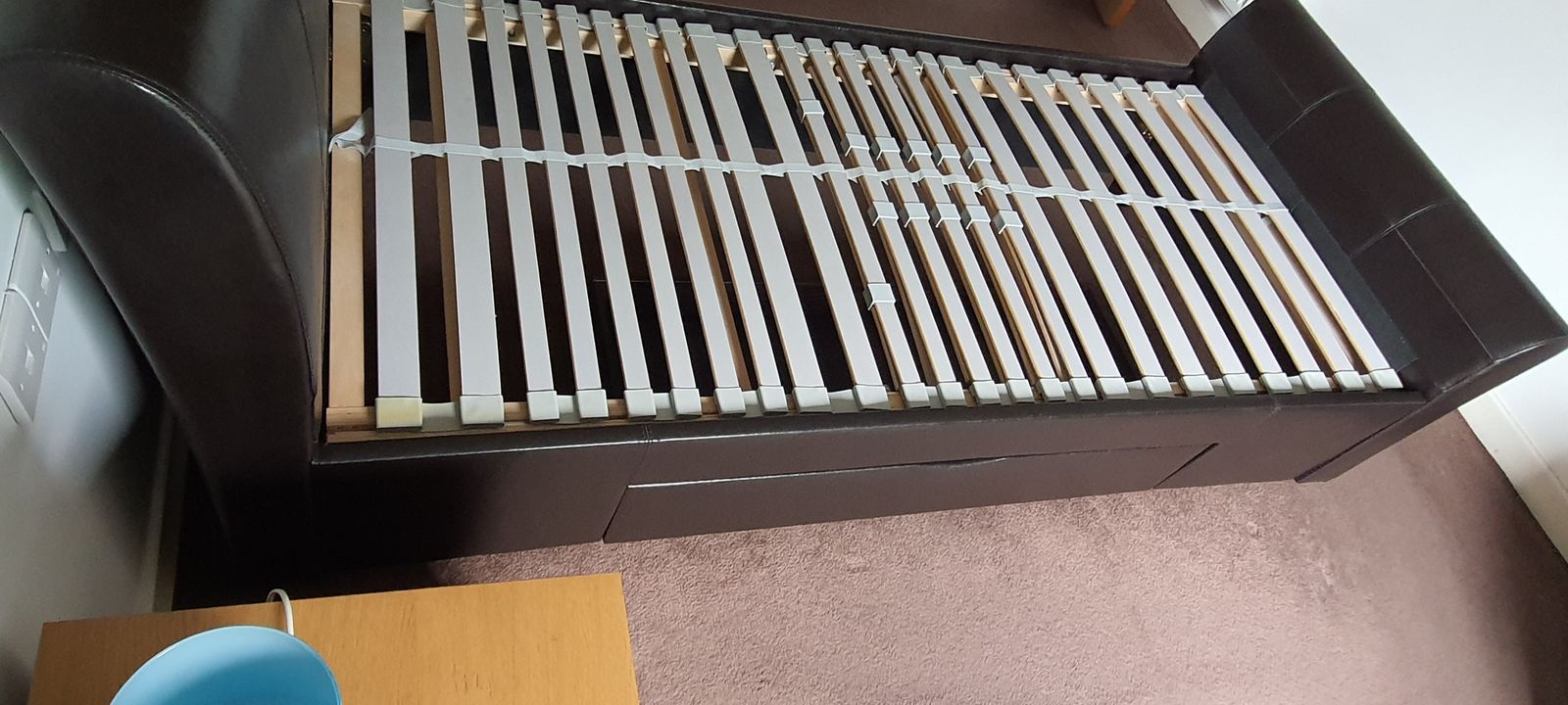 Amazing Lenora Bedstead   Dark Brown   Single photo 160.0