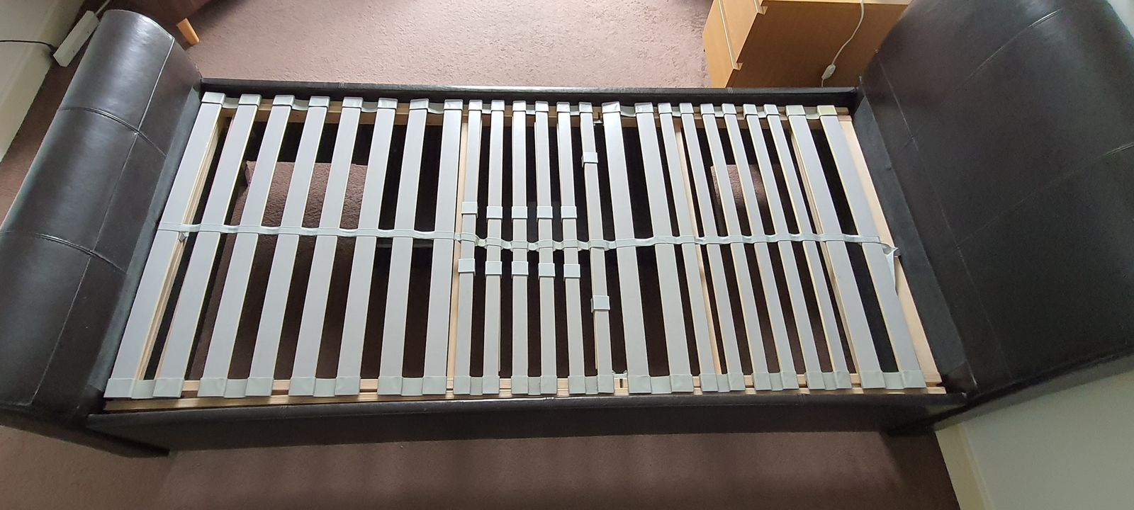 Furniture Amazing Lenora Bedstead   Dark Brown   Single photo