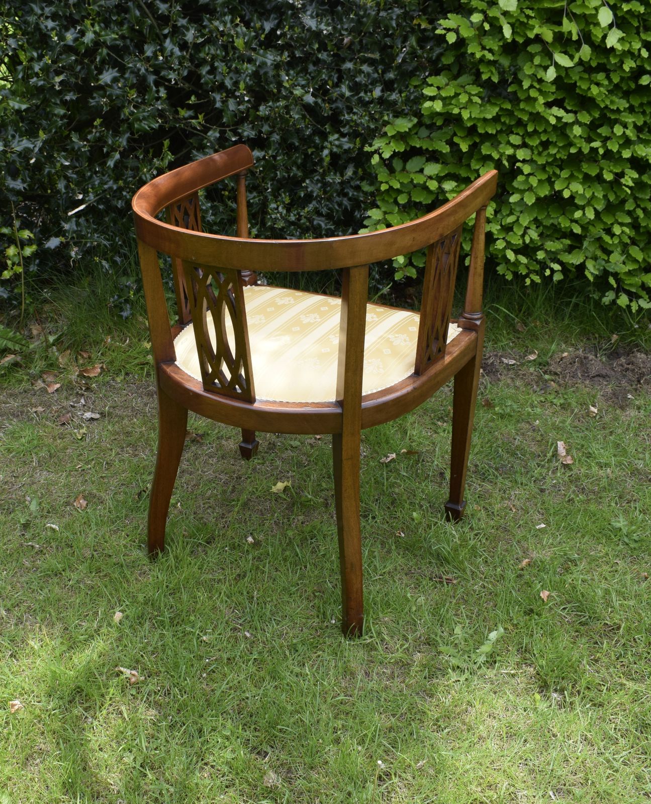 photo for sale Victorian Inlaid Tub Chair, 1800s