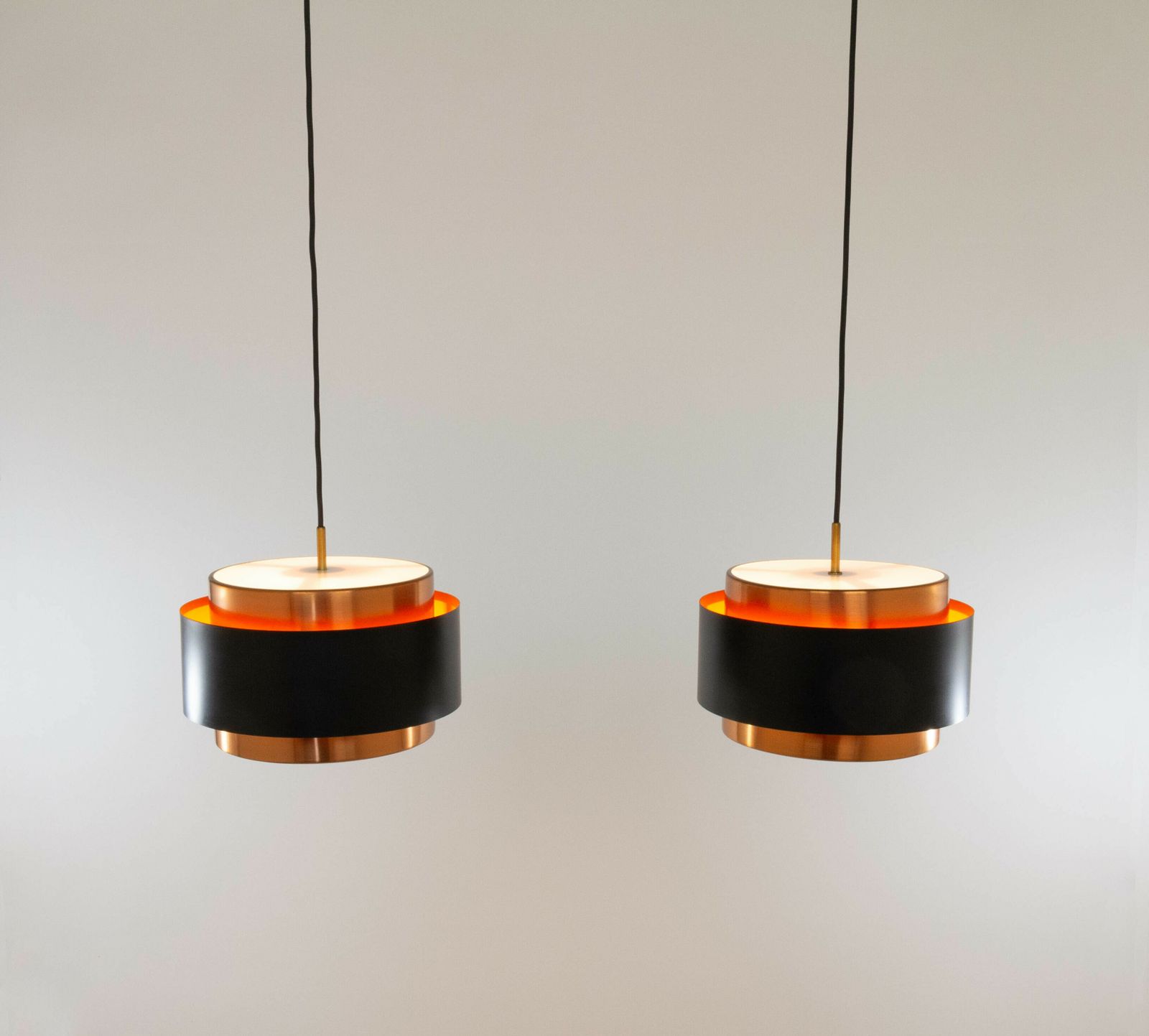 Pair Of Saturn Pendants By Jo Hammerborg For Fog & Mørup, 1960s photo Lighting