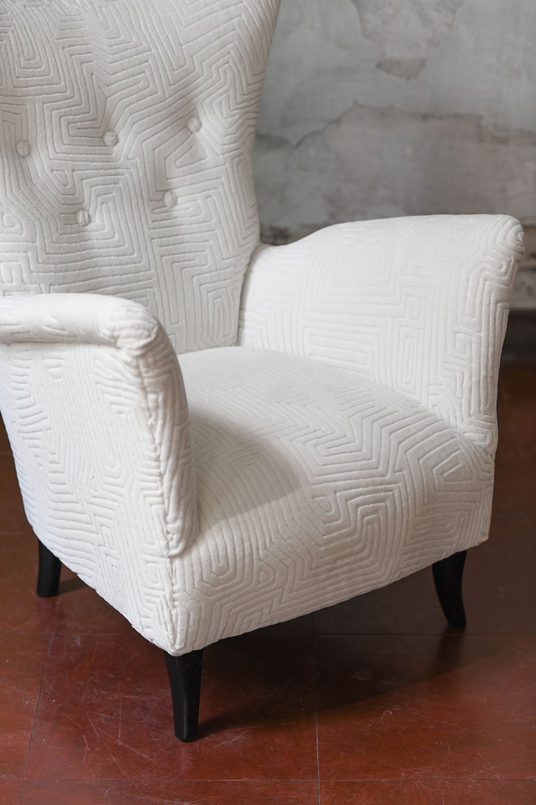 Pair Of Mid Century Armchairs In Dedar Fabric photo 5930.0