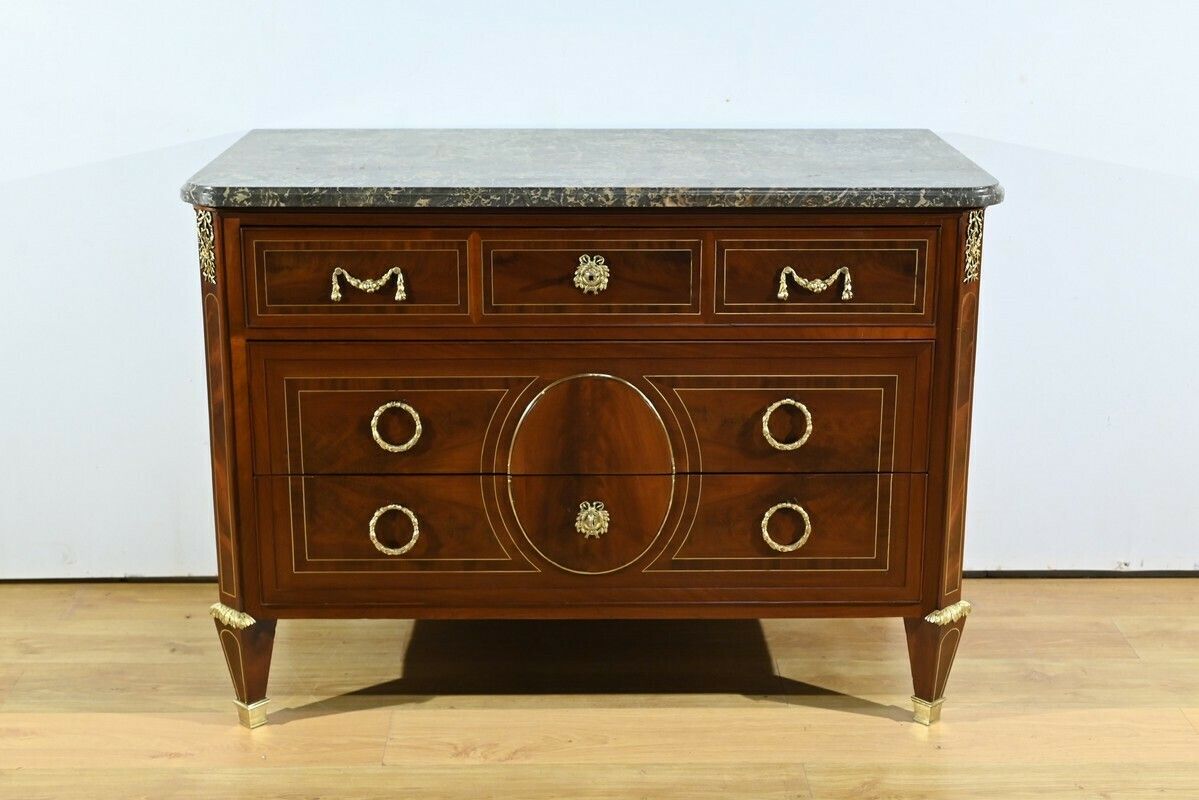 Rare Mahogany Commode, Louis XVI Period – 2nd Part 18th
