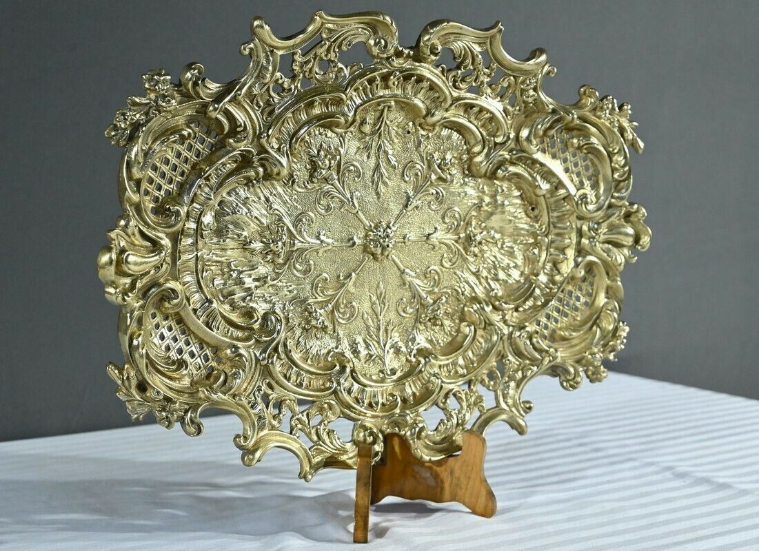 Bronze Center Table Tray, Rocaille Style – Late 19th Century photo furniture