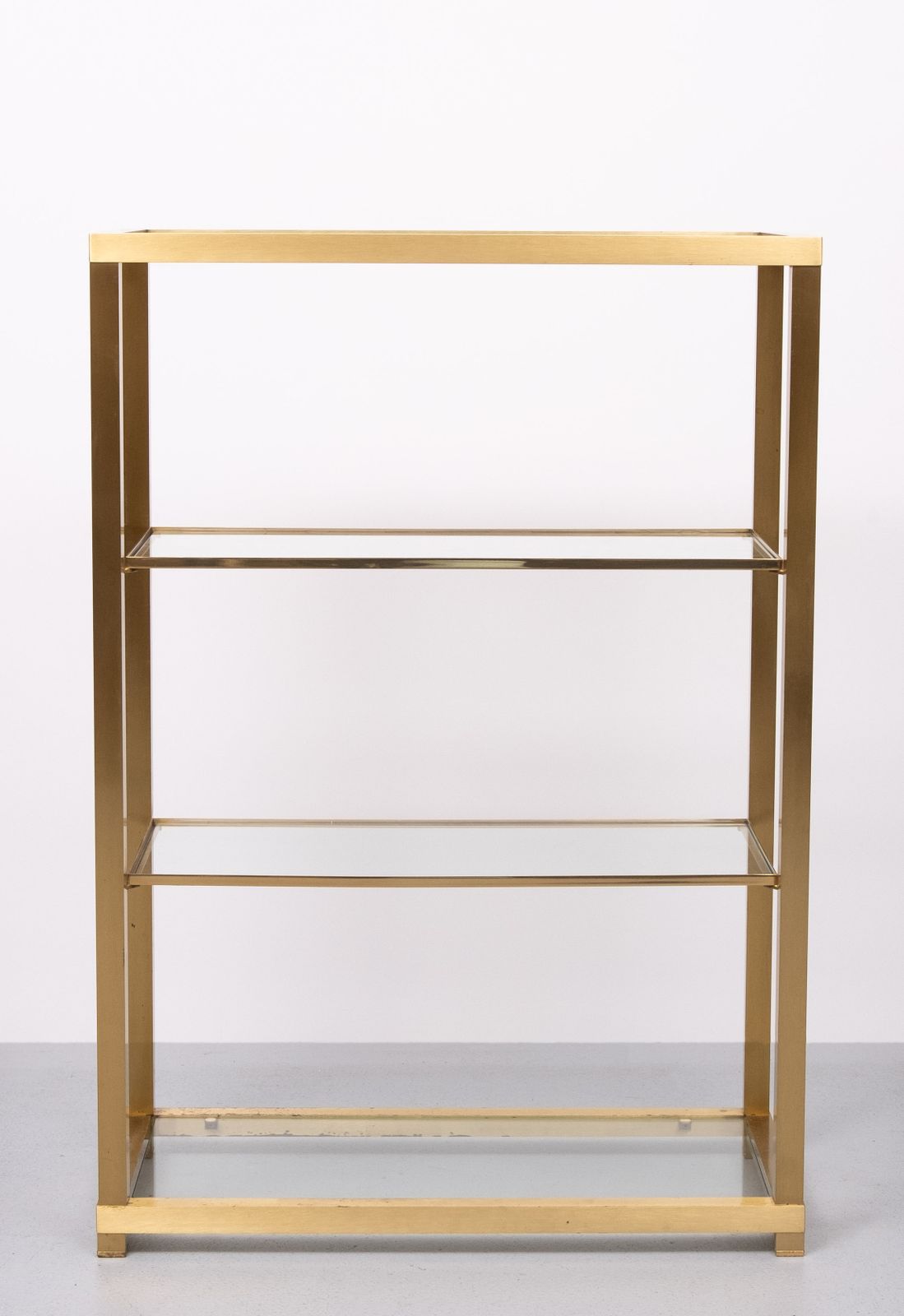 Brass And Glass Cabinet. Italy 1970s photo Furniture