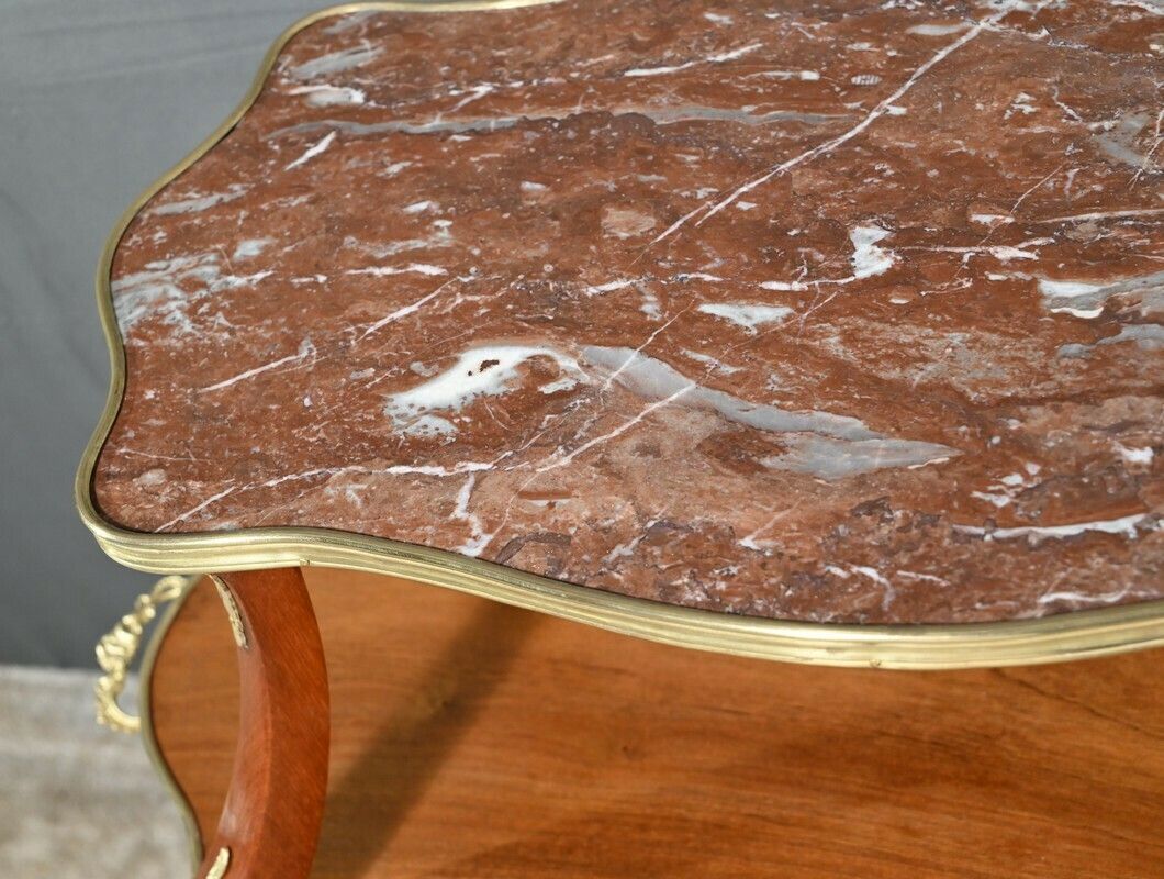 Mahogany Tea Table, Napoleon III Style – Late 19th Century photo 1620.0