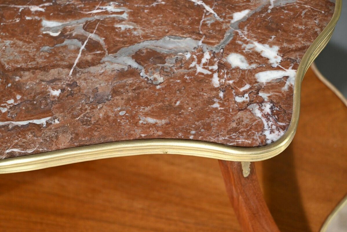 Mahogany Tea Table, Napoleon III Style – Late 19th Century photo vinterior