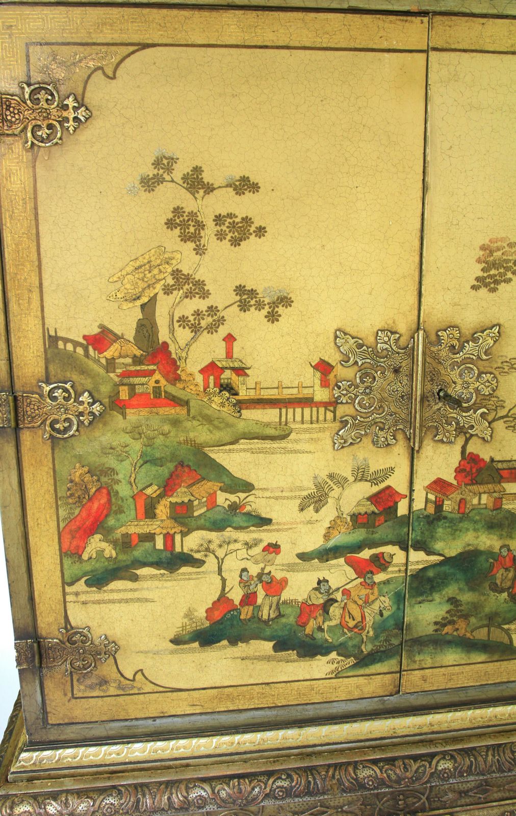 Chinoiserie Decorated Cocktail Cabinet On Stand photo furniture