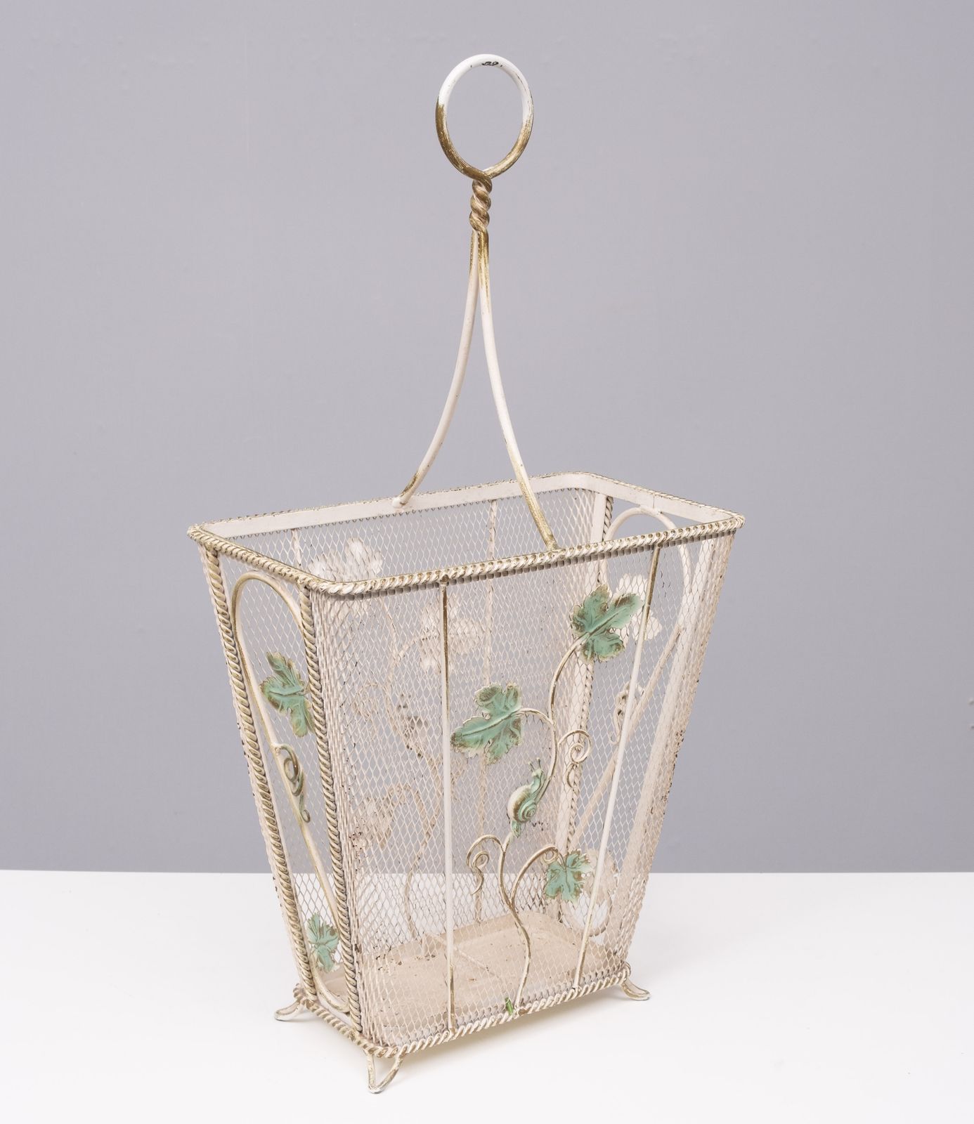 450.0 Wrought Iron Snail Umbrella Stand 1950s France photo
