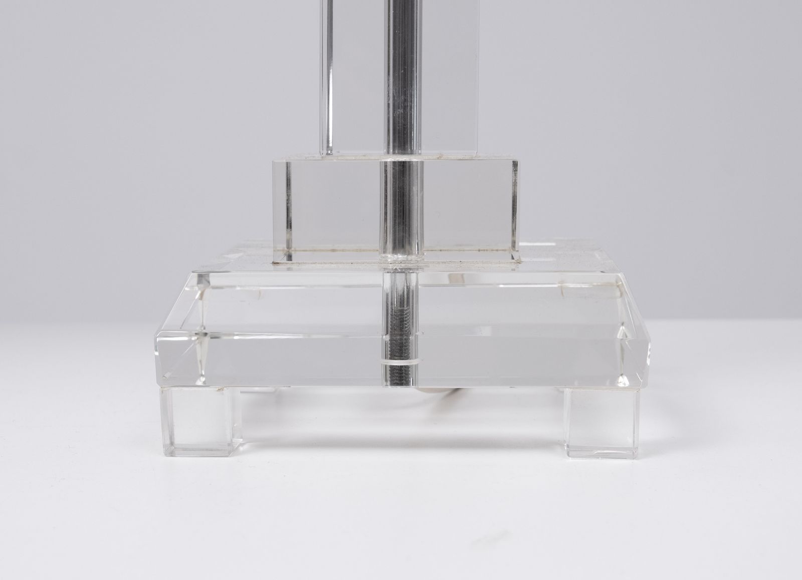 Crystal Glass Table Lamps France 1980s photo furniture