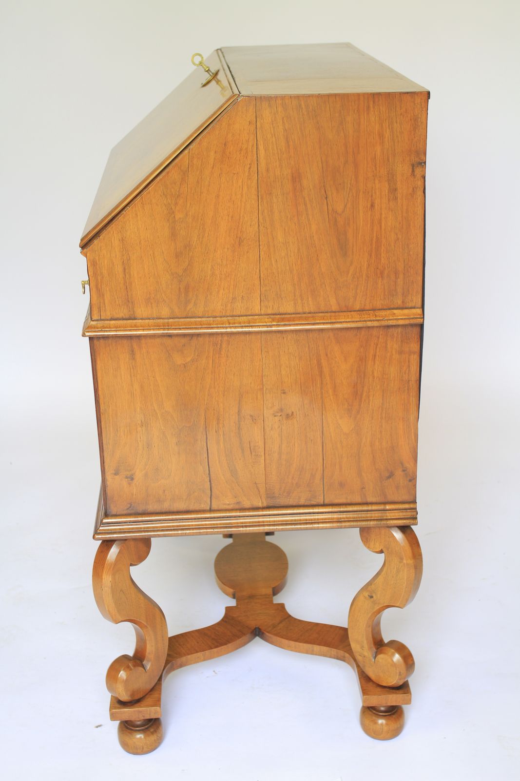 Walnut William & Mary Revival Bureau With Well photo Furniture