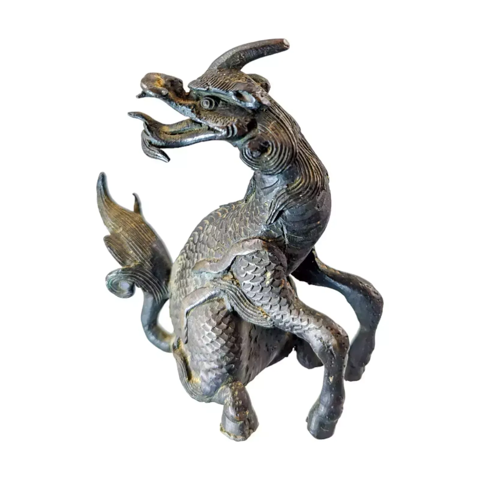 An 18th Or Earlier Chinese Bronze Figure Of Qylin