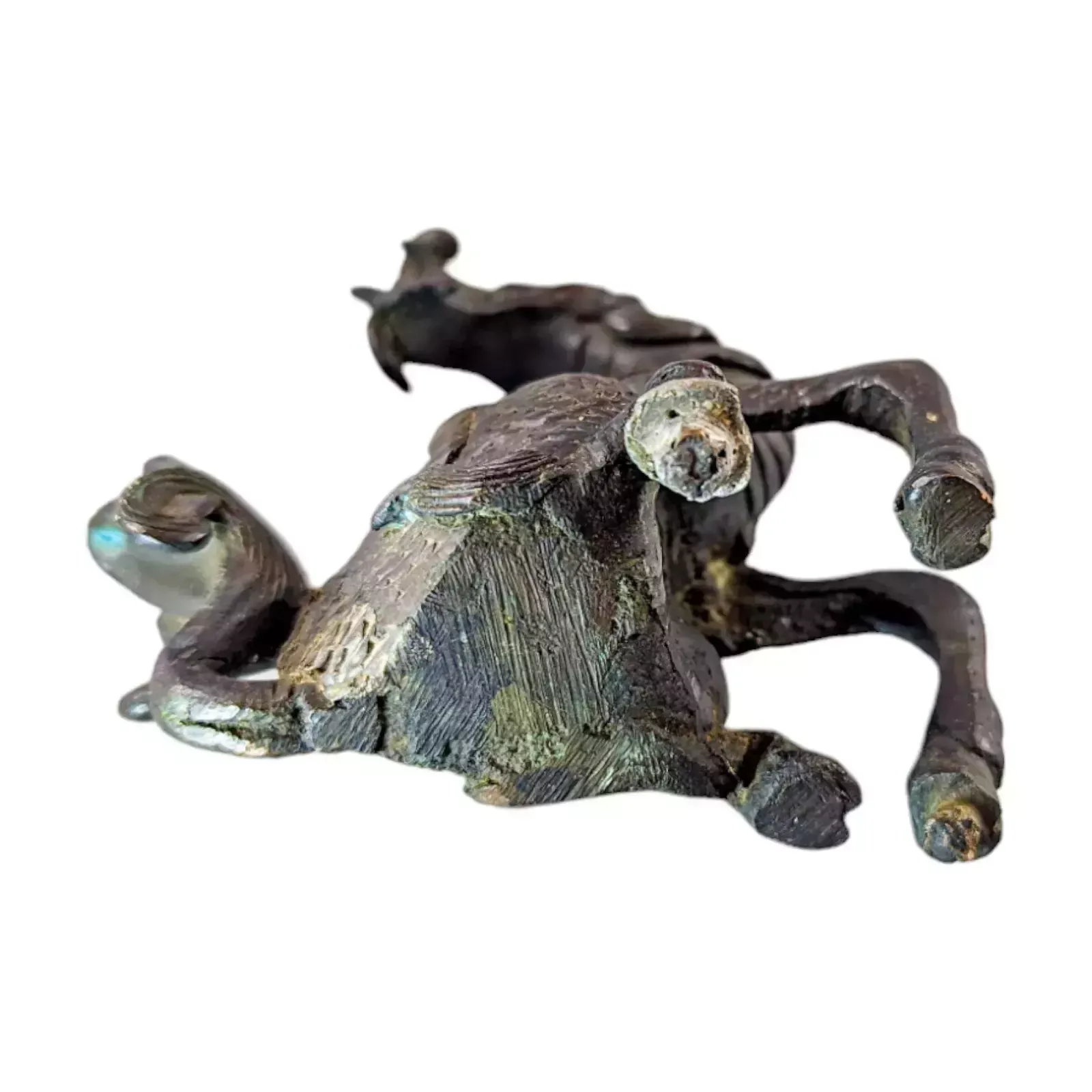 An 18th Or Earlier Chinese Bronze Figure Of Qylin photo vintage