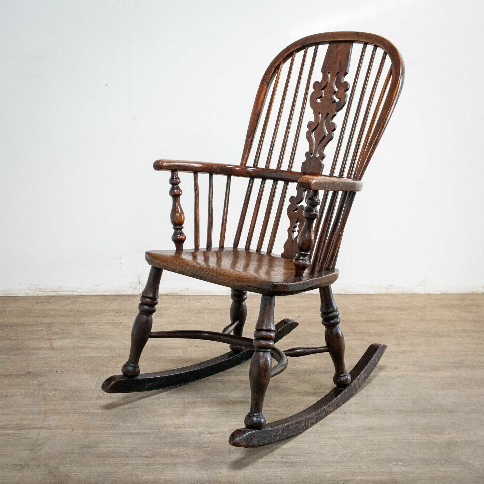 19th Century Yew Rocking Chair By J. Spencer photo for sale