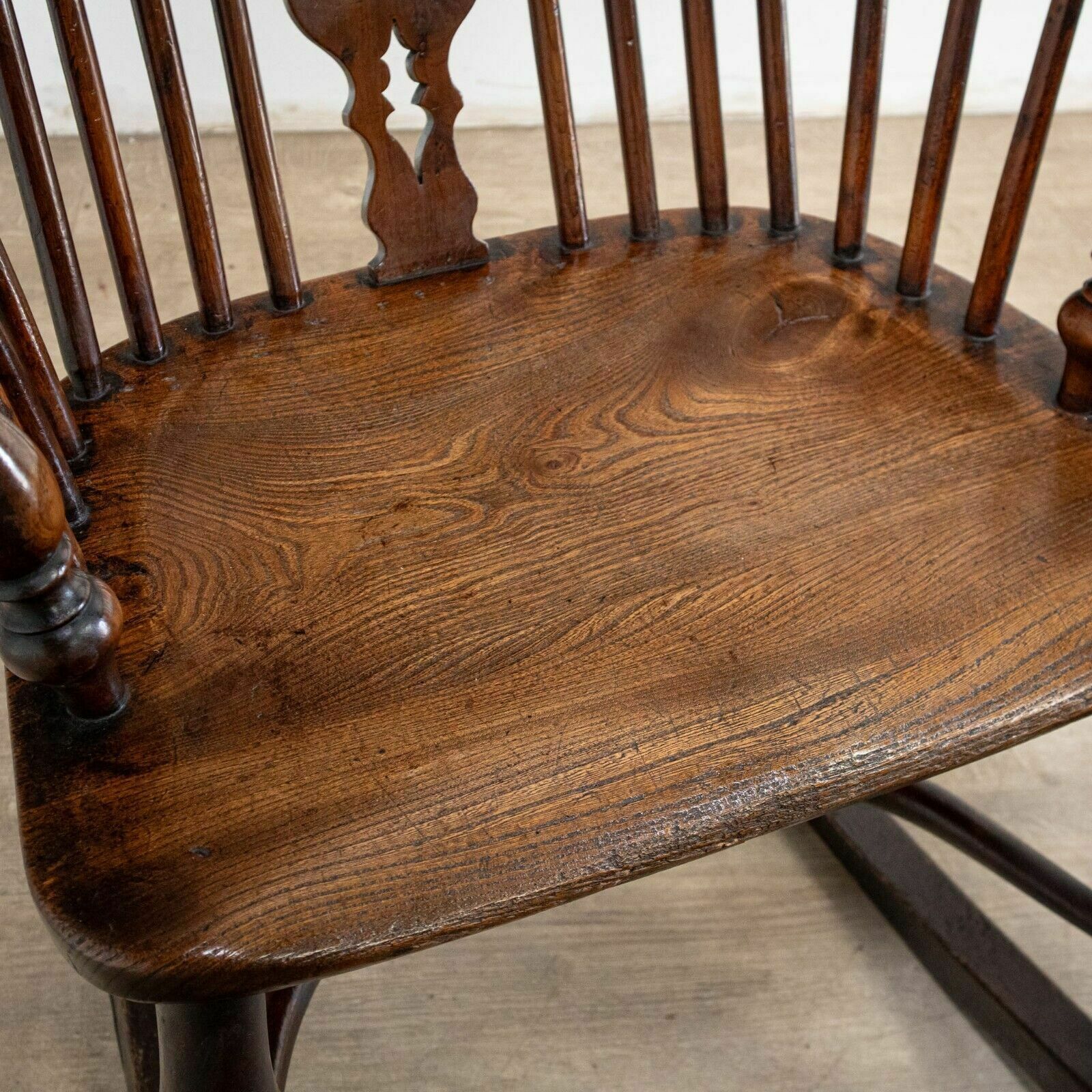 photo for sale 19th Century Yew Rocking Chair By J. Spencer