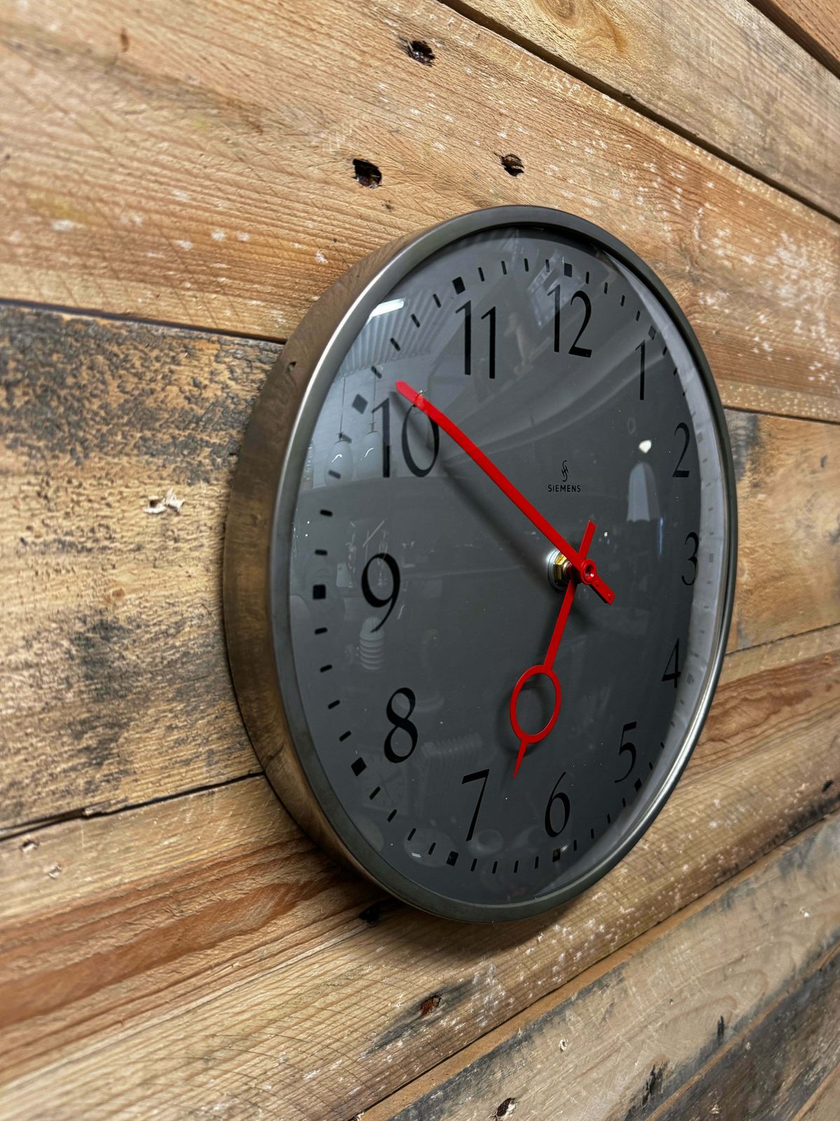 1960's German Industrial Factory / Office Clocks By Peter Behrens For Siemens photo for sale