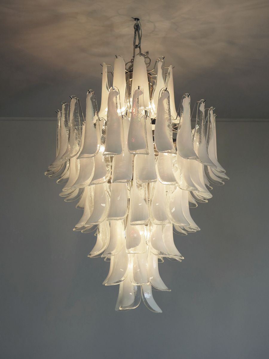 Chandelier Mazzega Murano, Italy   85 Glass Petals photo vinterior