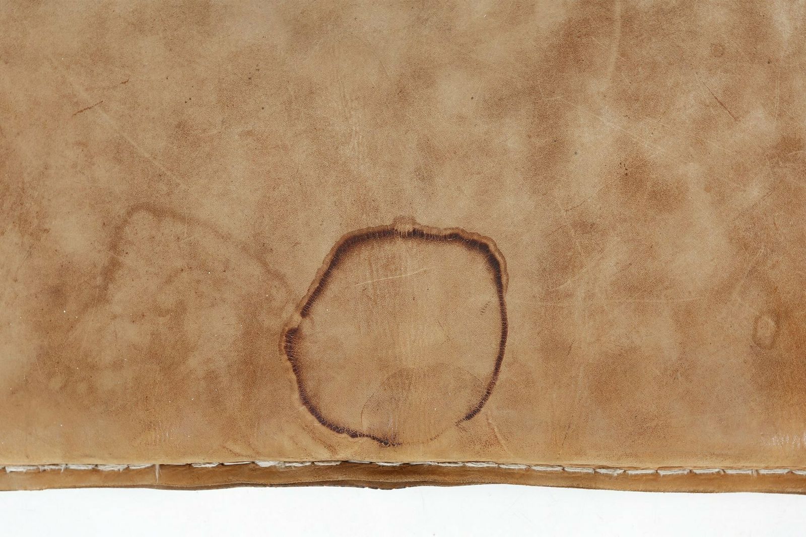 photo furniture Gym Mat In Brown Cow Leather, Belgium, 1930s