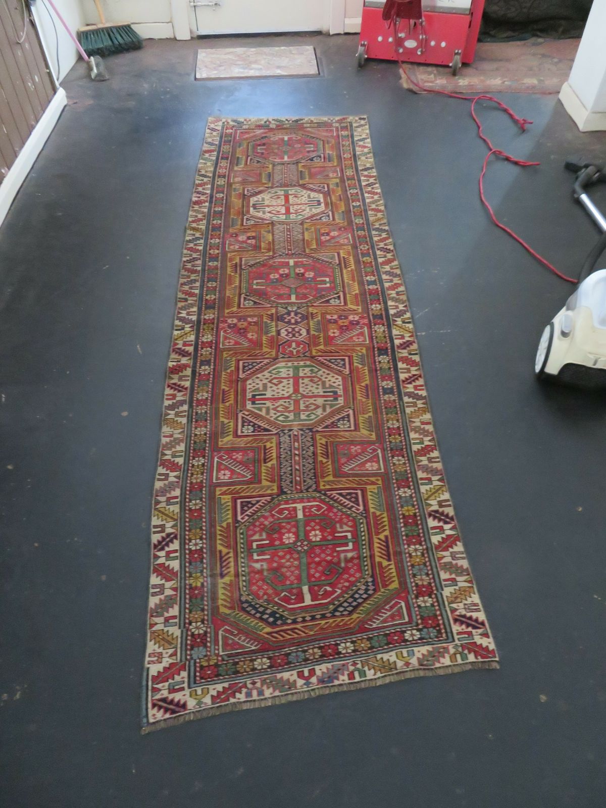 Antique Caucasian Shirvan Narrow Runner. 290cm X 87cm. photo for sale