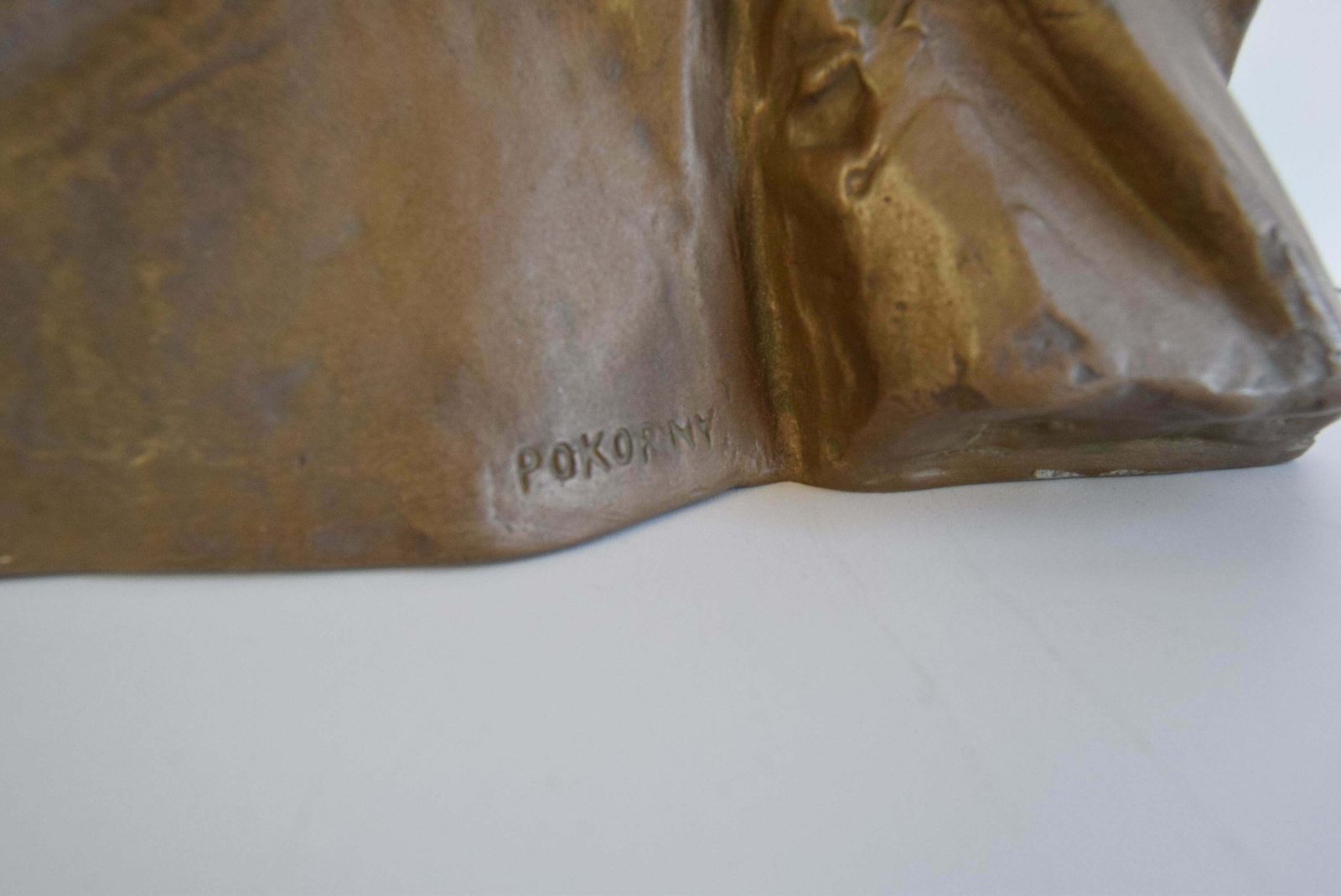 Mid Century Ceramic Statue/Bust Alois Jirásek, Signed Karel Pokorný, Circa 1950 photo Art