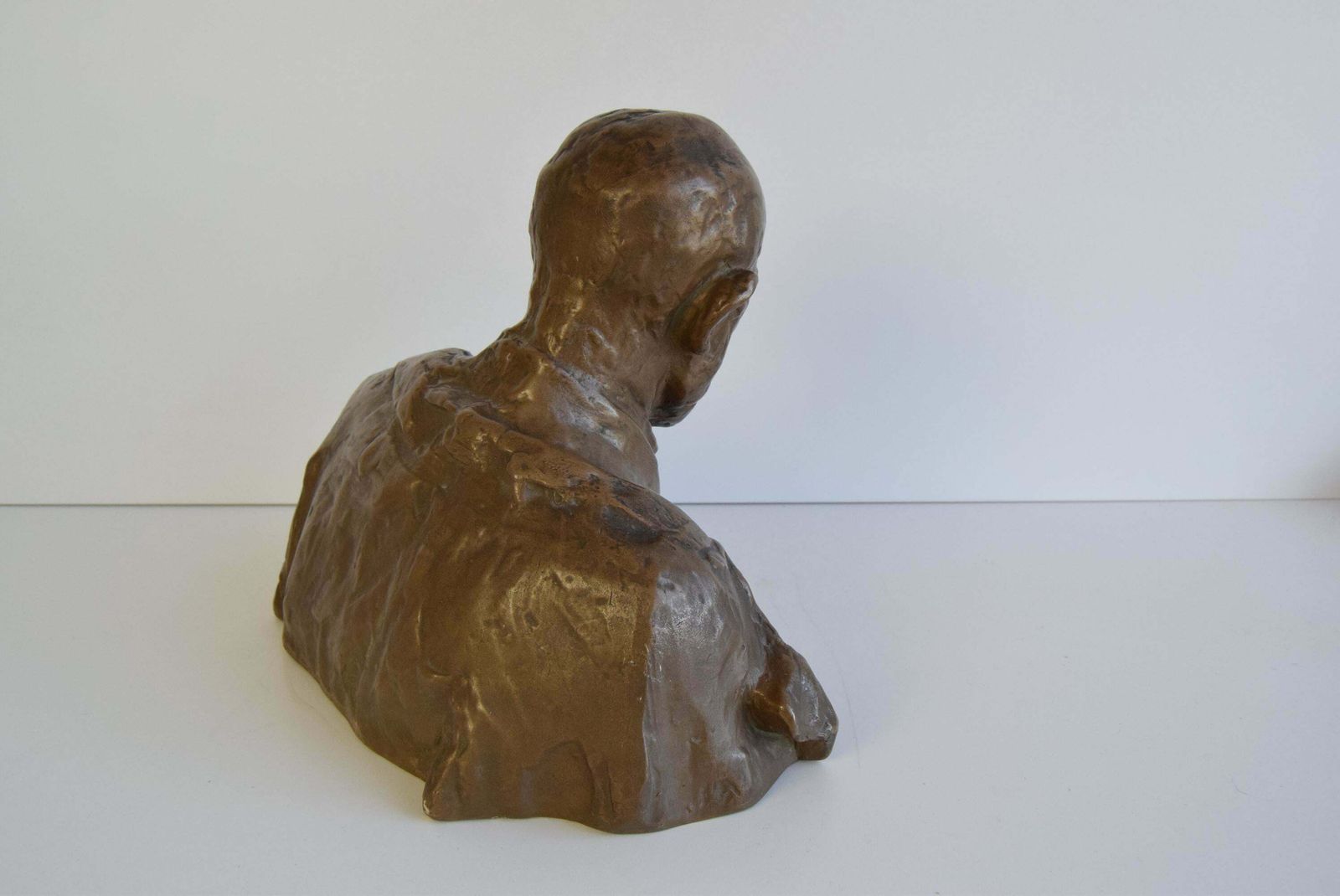 Mid Century Ceramic Statue/Bust Alois Jirásek, Signed Karel Pokorný, Circa 1950 photo vintage