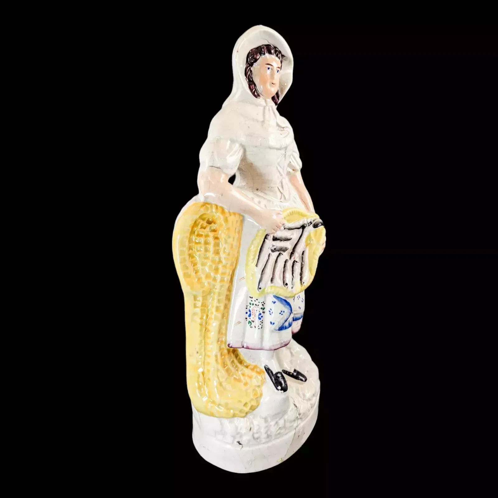 Antique Staffordshire Figurine Of Fishmonger, C.1860 photo buy