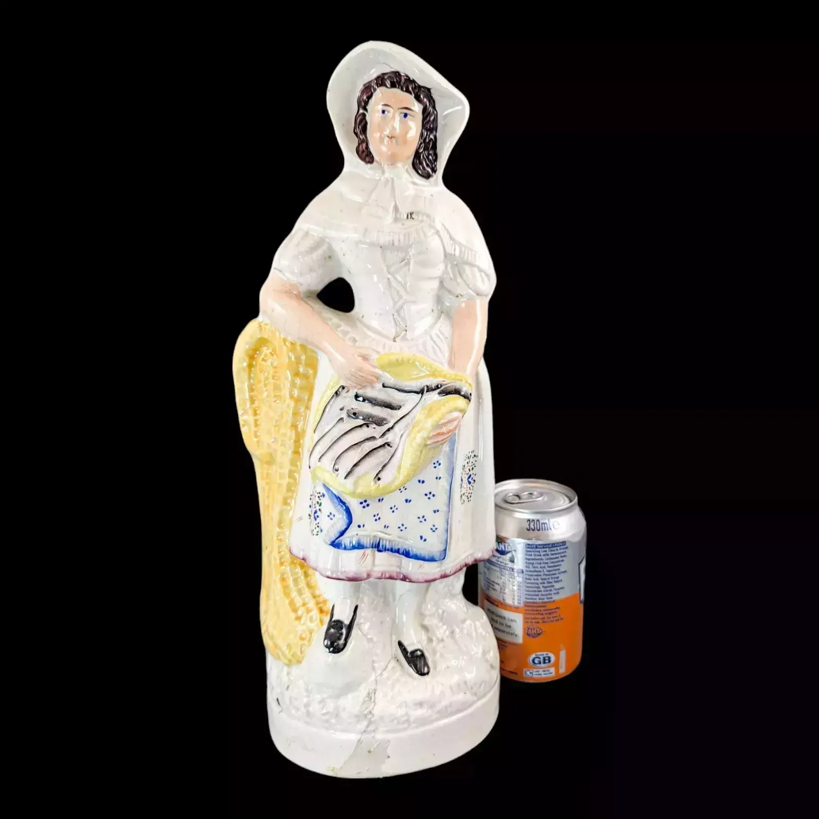 Home Decor Antique Staffordshire Figurine Of Fishmonger, C.1860 photo
