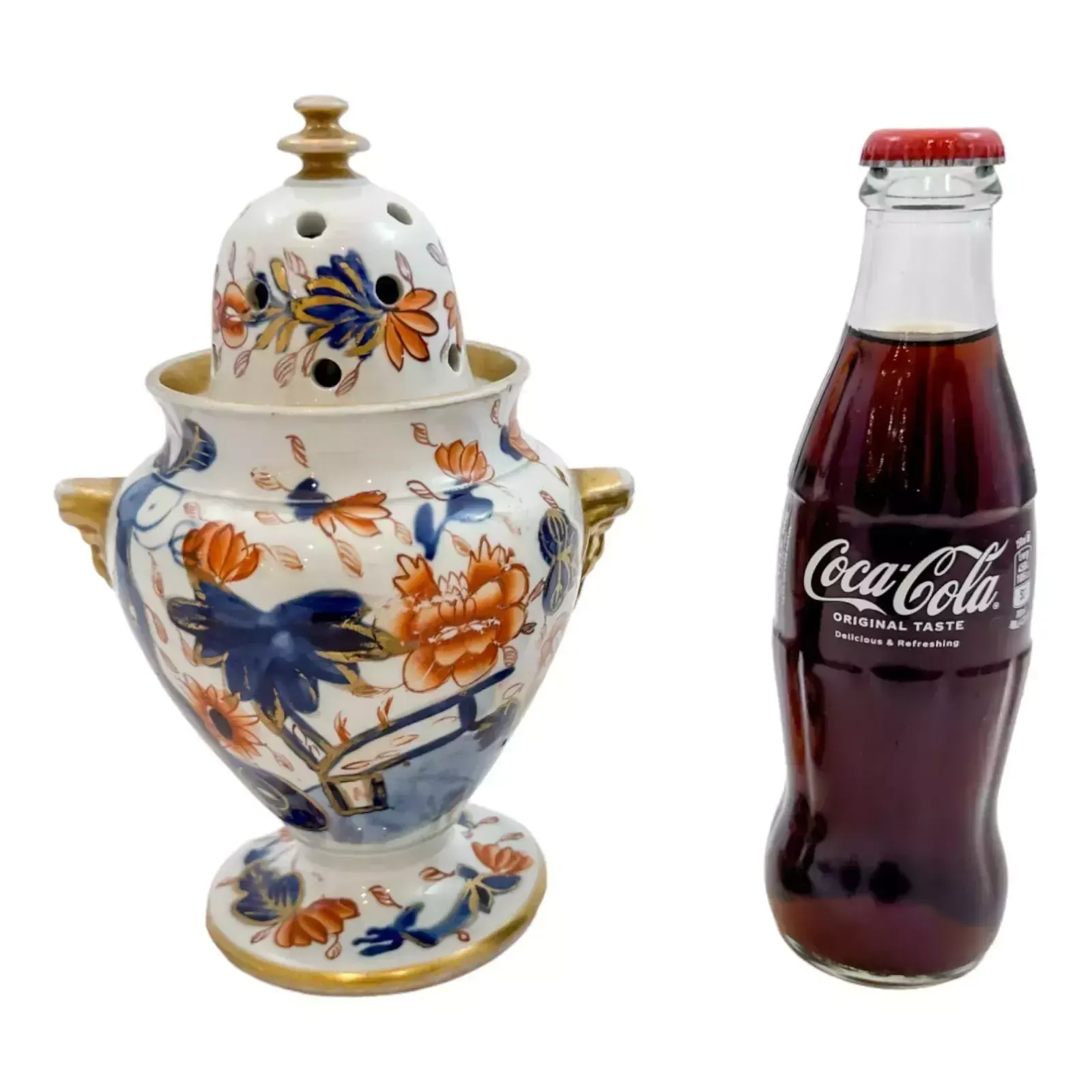 Antique Georgian Masons Ironstone Porcelain Imari Pot Pourri Vase Incense Burner photo 200.0