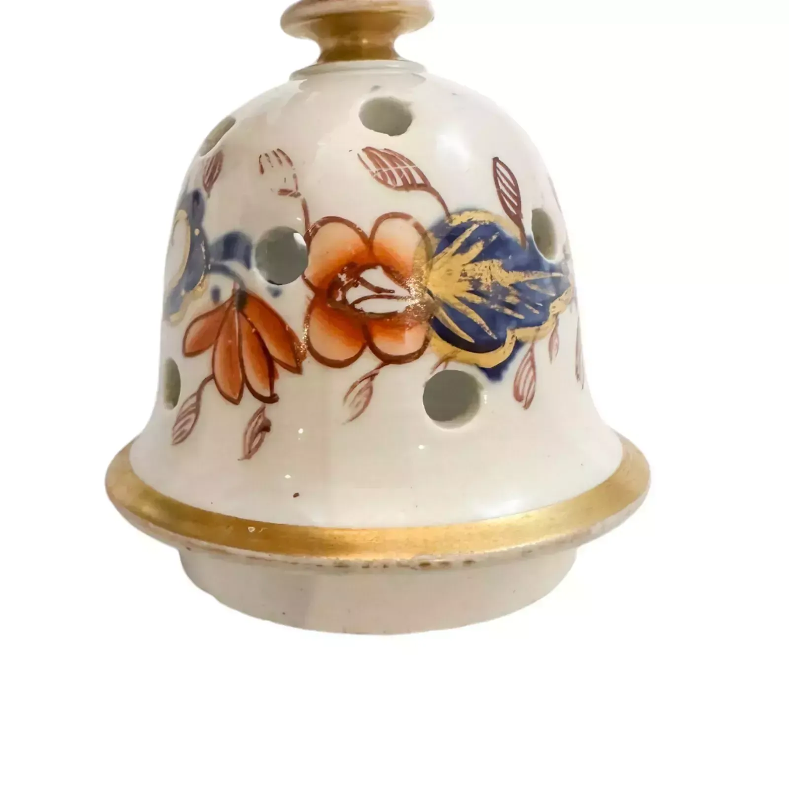 photo for sale Antique Georgian Masons Ironstone Porcelain Imari Pot Pourri Vase Incense Burner