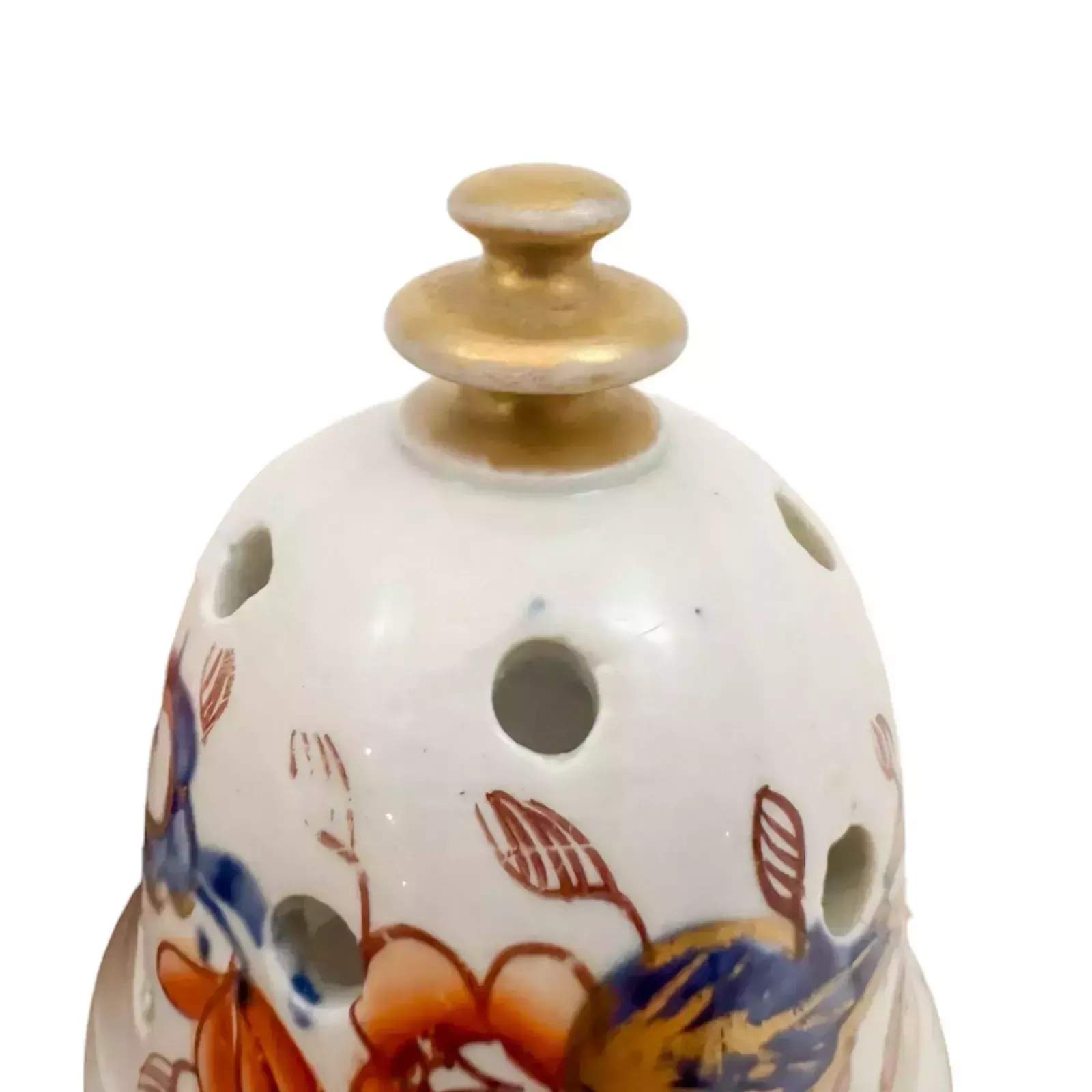 200.0 Antique Georgian Masons Ironstone Porcelain Imari Pot Pourri Vase Incense Burner photo