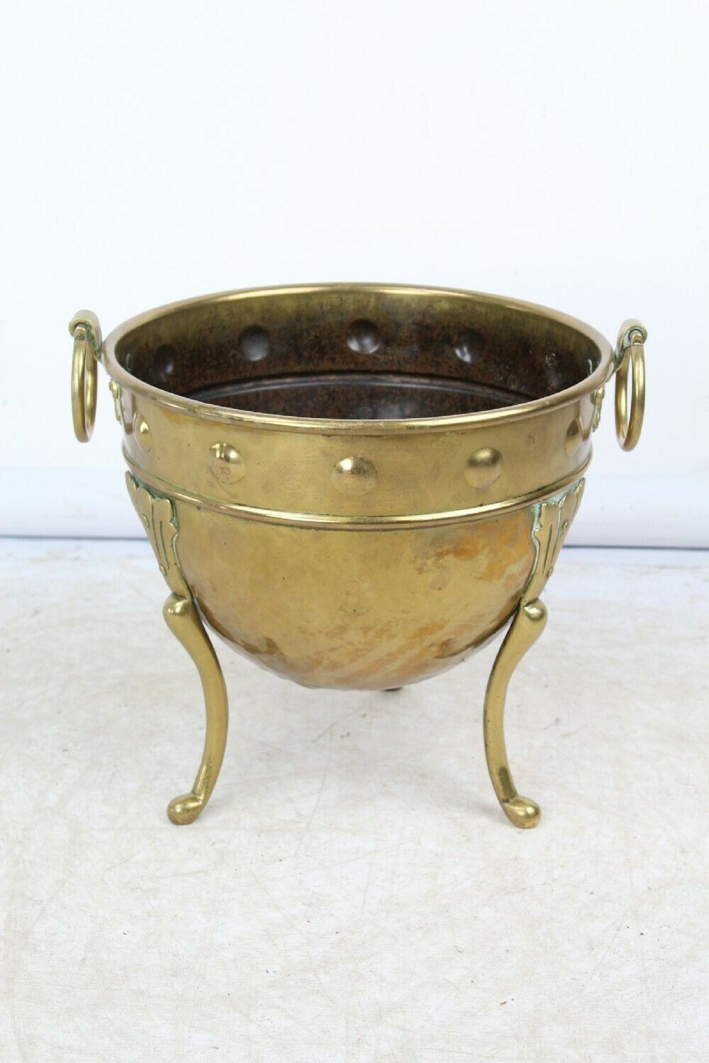 Victorian Arts & Crafts Brass Jardinière By Henry Loveridge photo furniture