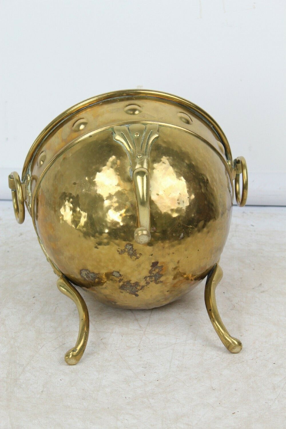 Victorian Arts & Crafts Brass Jardinière By Henry Loveridge photo for sale