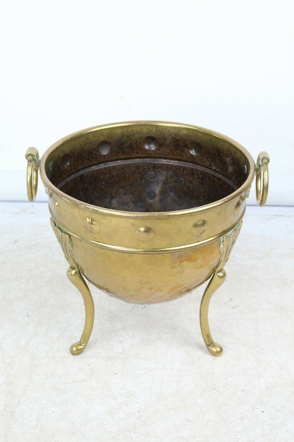 Victorian Arts & Crafts Brass Jardinière By Henry Loveridge photo 350.0