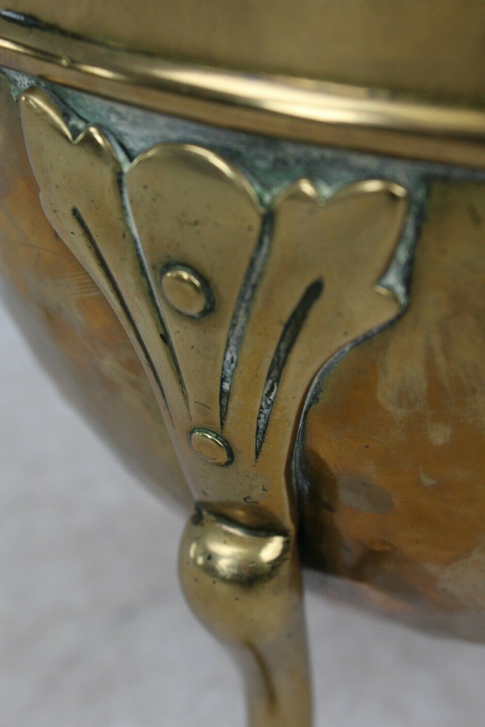photo for sale Victorian Arts & Crafts Brass Jardinière By Henry Loveridge
