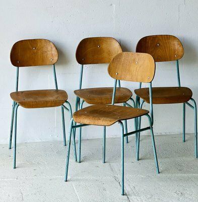 Vintage Schoolstoelen, 1970, Set Van 4 photo furniture