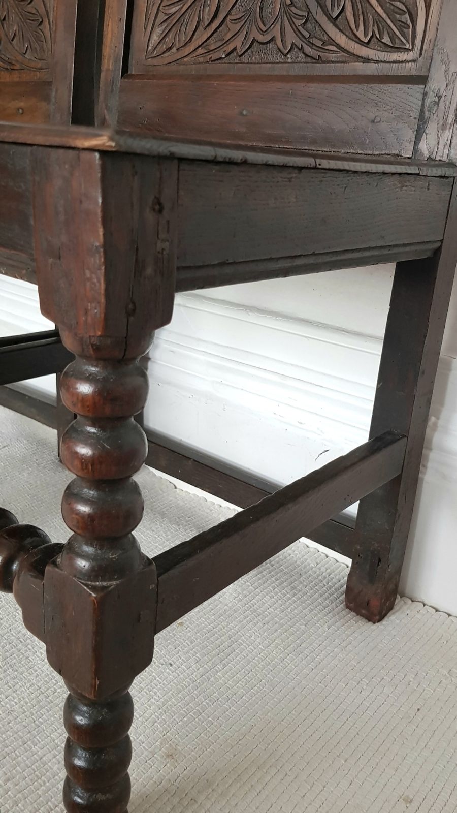 A Pair Of 16th Century Carved Oak Hall Chairs. photo vinterior
